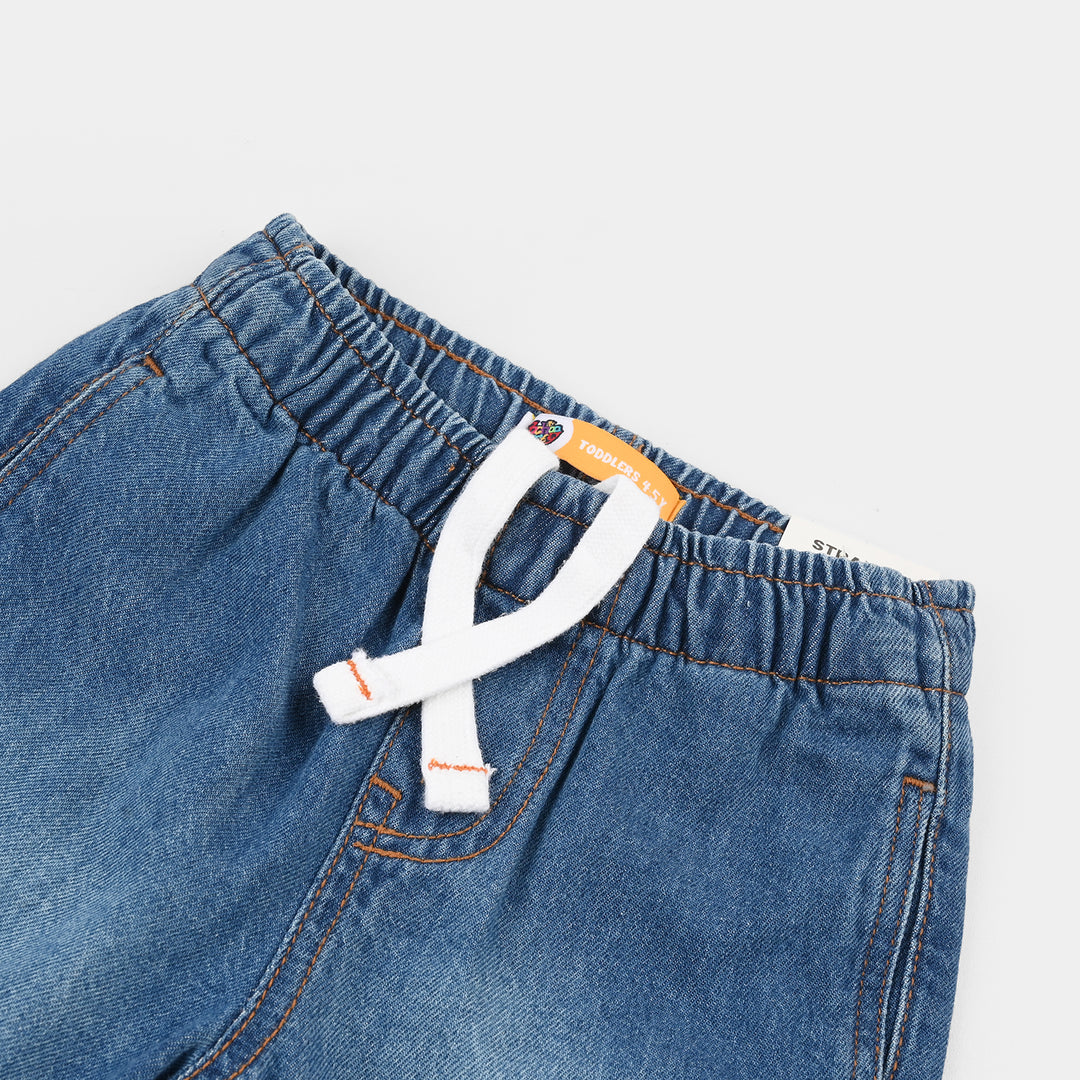 Boys Denim rigid Shorts Chicago-Ice Blue