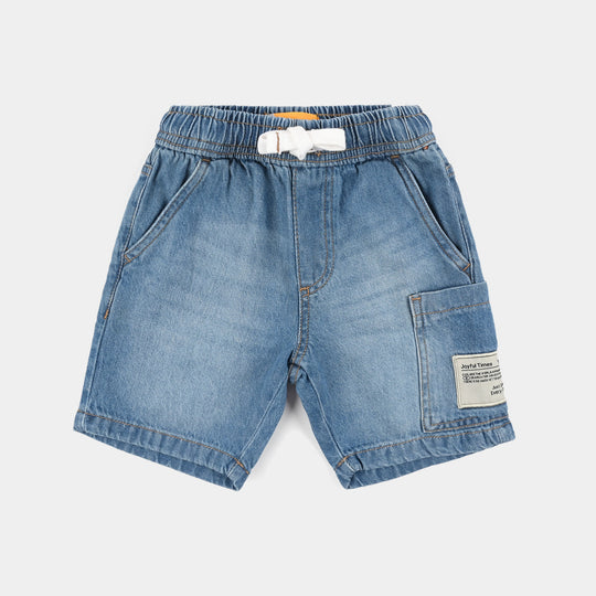 Boys Denim rigid Shorts (Joyful Time) - Ice Blue