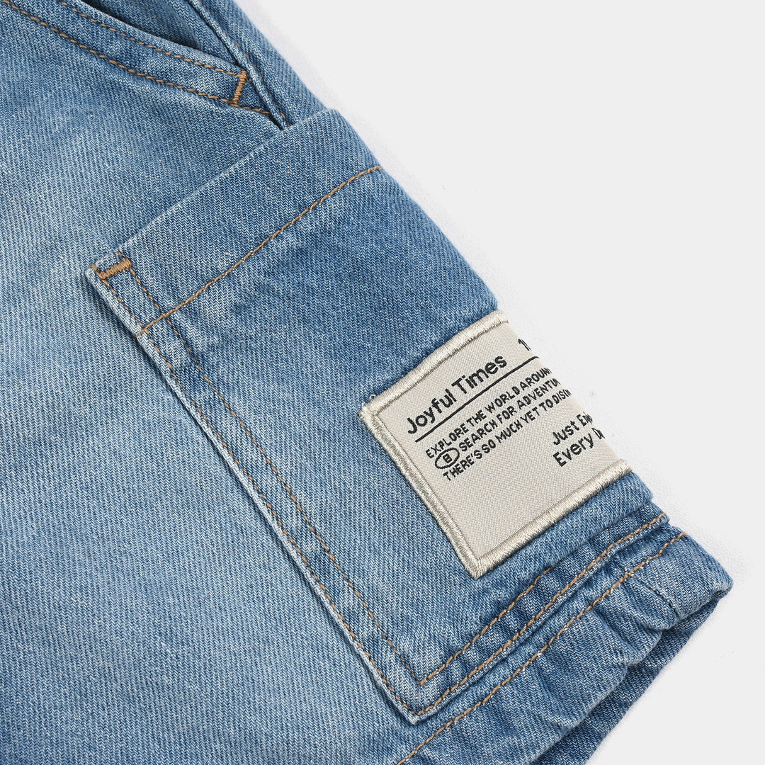 Boys Denim rigid Shorts (Joyful Time) - Ice Blue