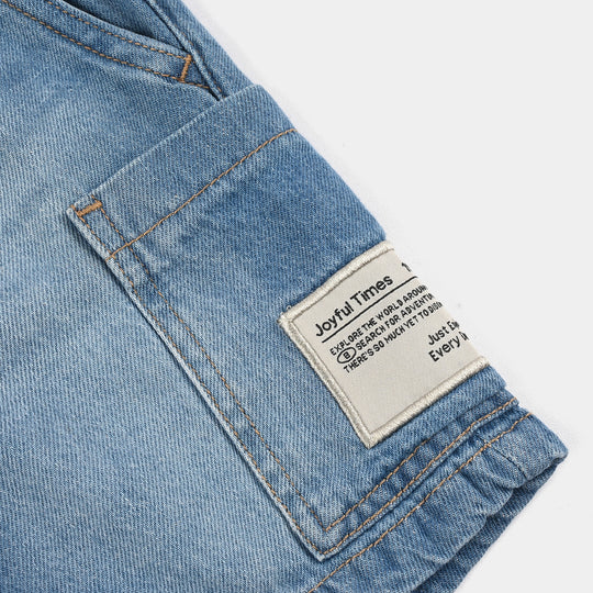 Boys Denim rigid Shorts (Joyful Time) - Ice Blue