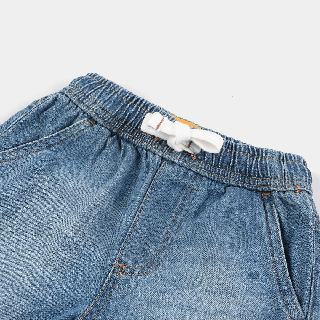 Boys Denim rigid Shorts (Joyful Time) - Ice Blue
