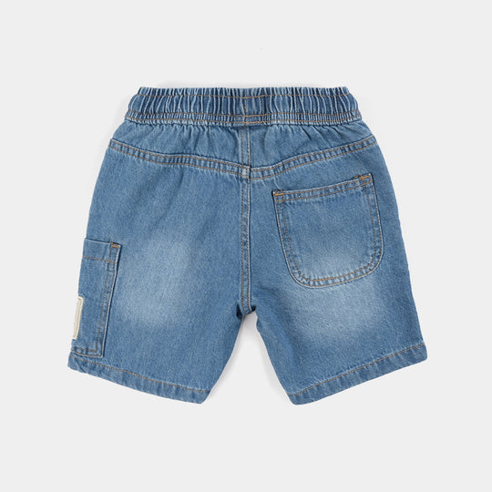 Boys Denim rigid Shorts (Joyful Time) - Ice Blue