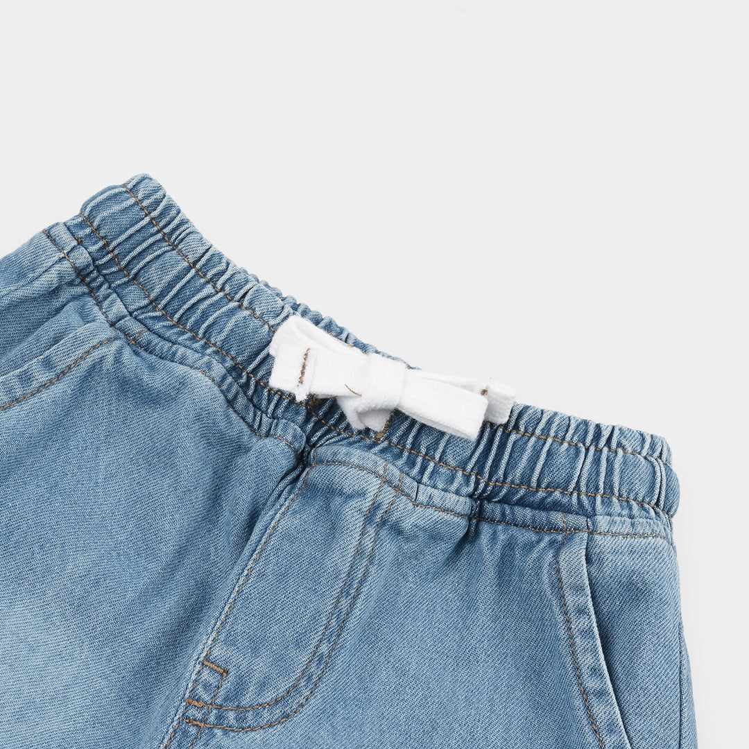 Boys Denim rigid Shorts Light Cargo-Ice Blue