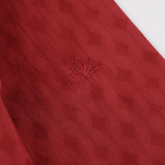 Infant Boys Cotton Jacquard Kurta Pajama (Chin Boti) - Red