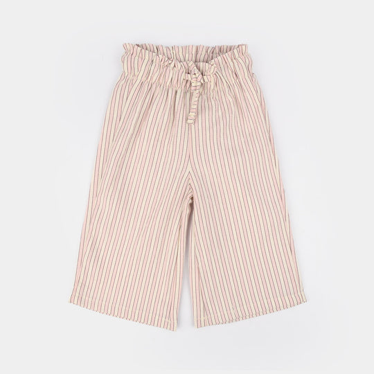 INFANT Girls Cotton PANT PINK STRIPES