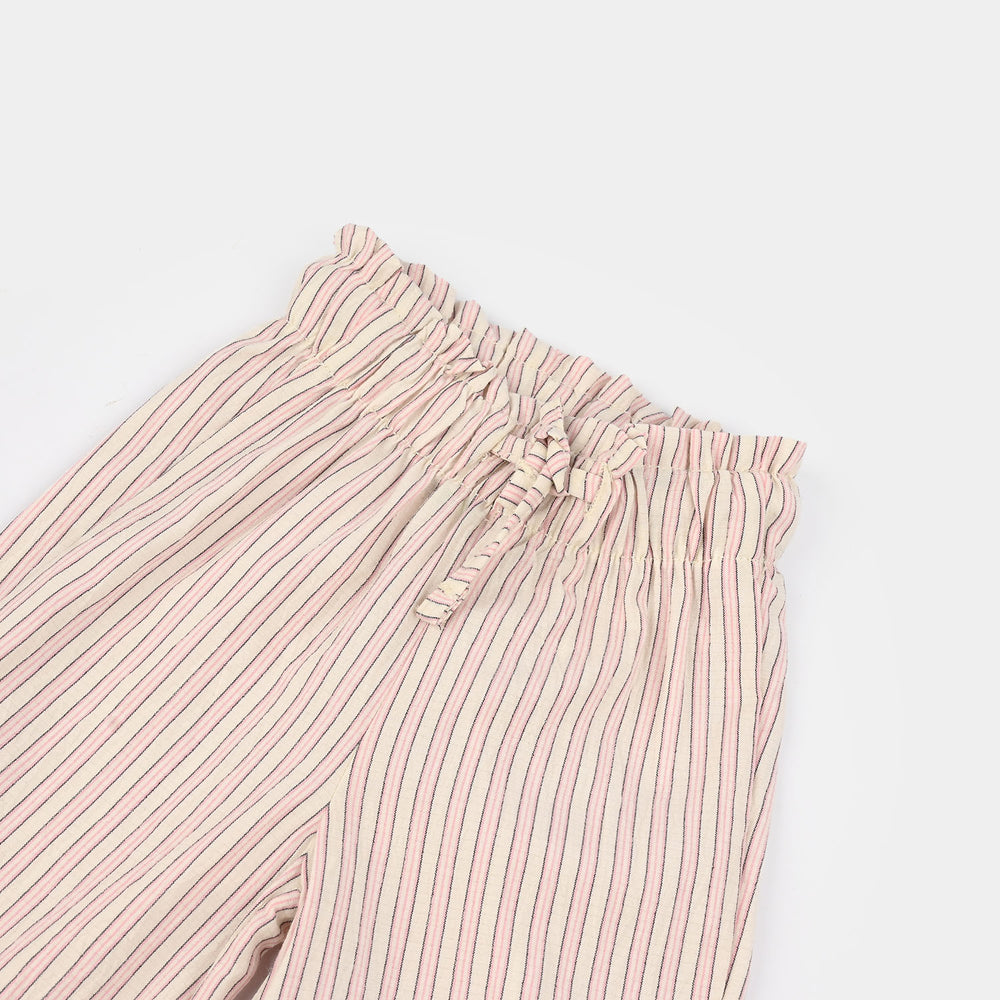 INFANT Girls Cotton PANT PINK STRIPES