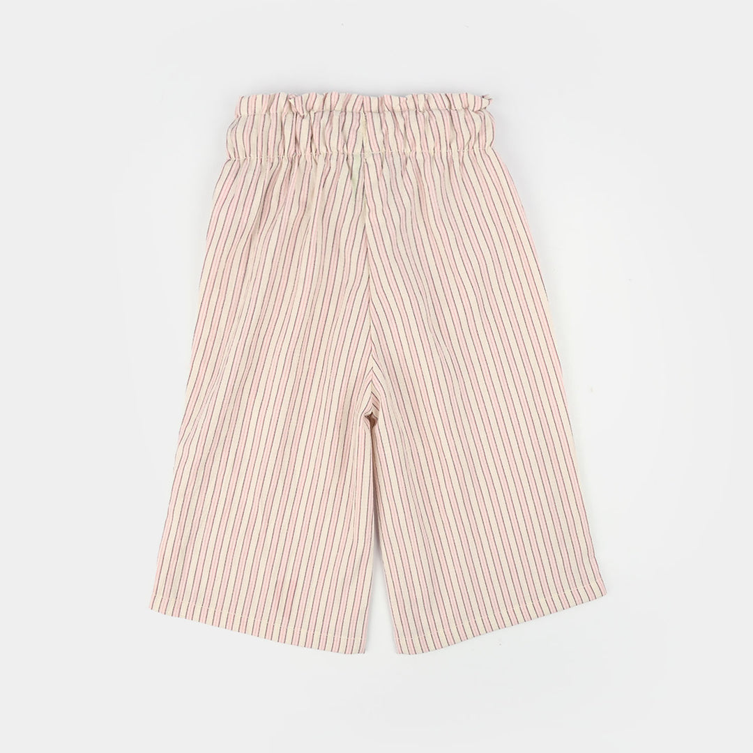 INFANT Girls Cotton PANT PINK STRIPES