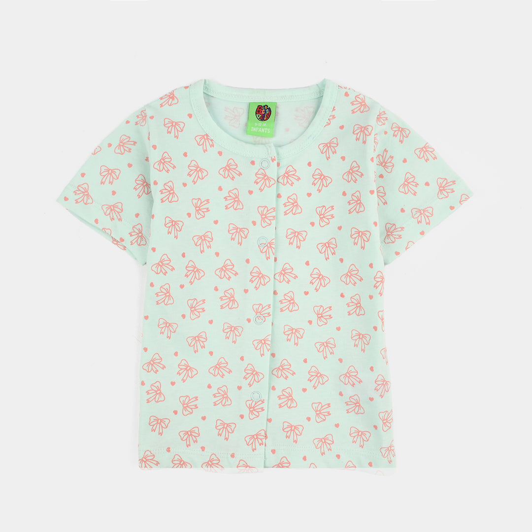 Infant Girls Jersey/Terry 2Pcs Suit Bow Vibes