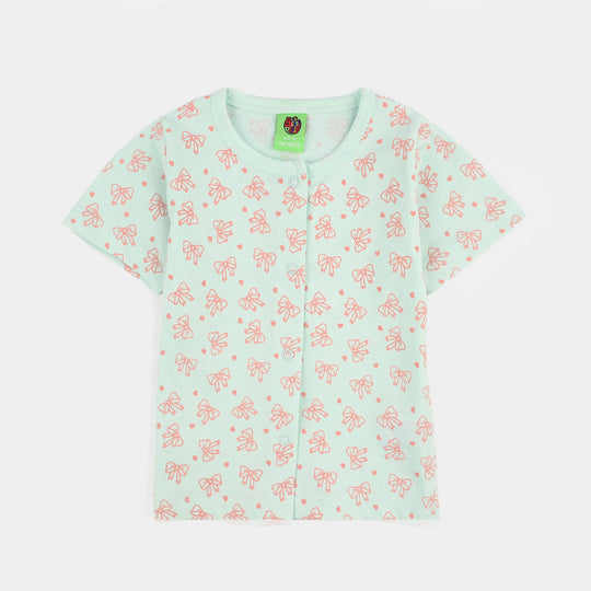 Infant Girls Jersey/Terry 2Pcs Suit Bow Vibes