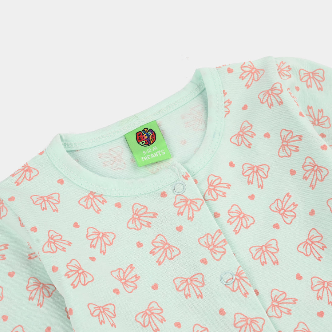 Infant Girls Jersey/Terry 2Pcs Suit Bow Vibes