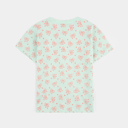 Infant Girls Jersey/Terry 2Pcs Suit Bow Vibes