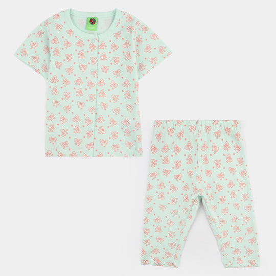 Infant Girls Jersey/Terry 2Pcs Suit Bow Vibes