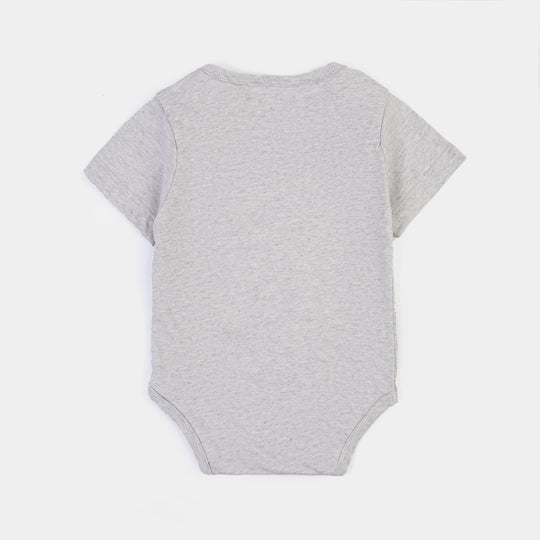 Infant Boys Cotton Jersey New Ride Romper Set-Yellow.Grey