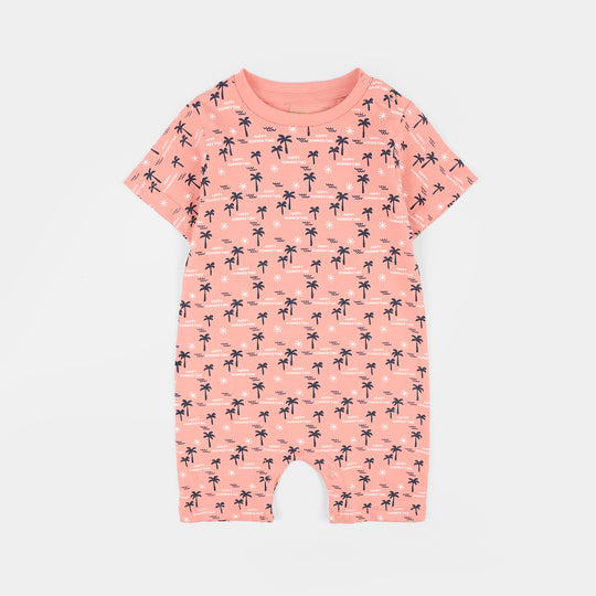 Infant Boys Jersey/Terry Sunshine Time Romper Set-Navy/Orange
