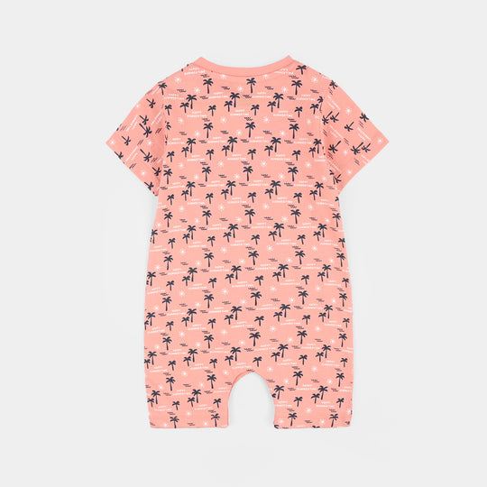 Infant Boys Jersey/Terry Sunshine Time Romper Set-Navy/Orange