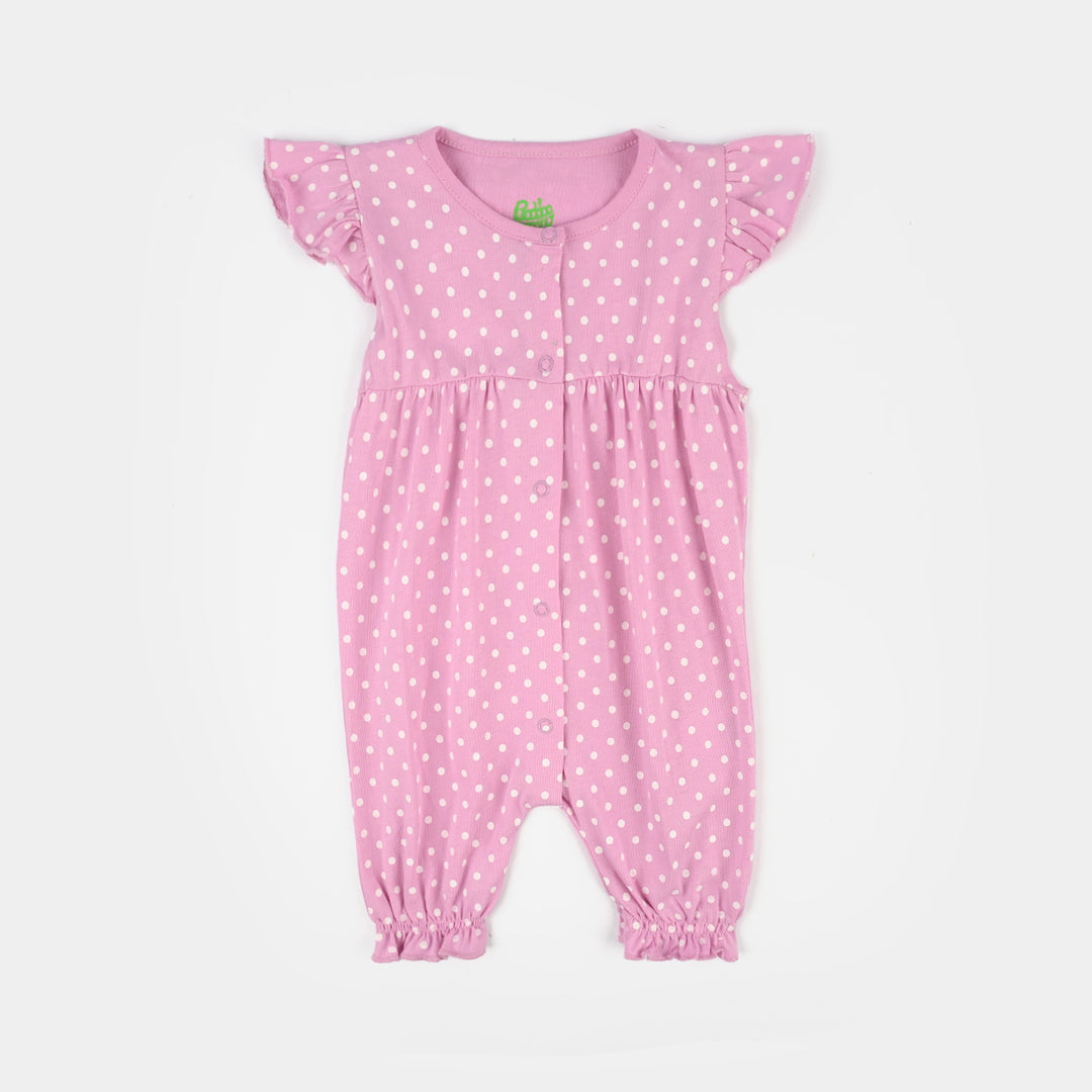 Infant Girls Jersey/Terry Bloom In The Garden Romper Set-White.Purple