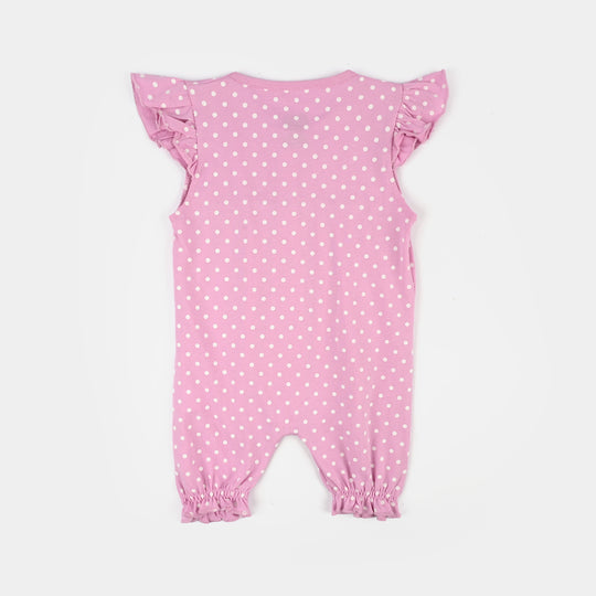 Infant Girls Jersey/Terry Bloom In The Garden Romper Set-White.Purple