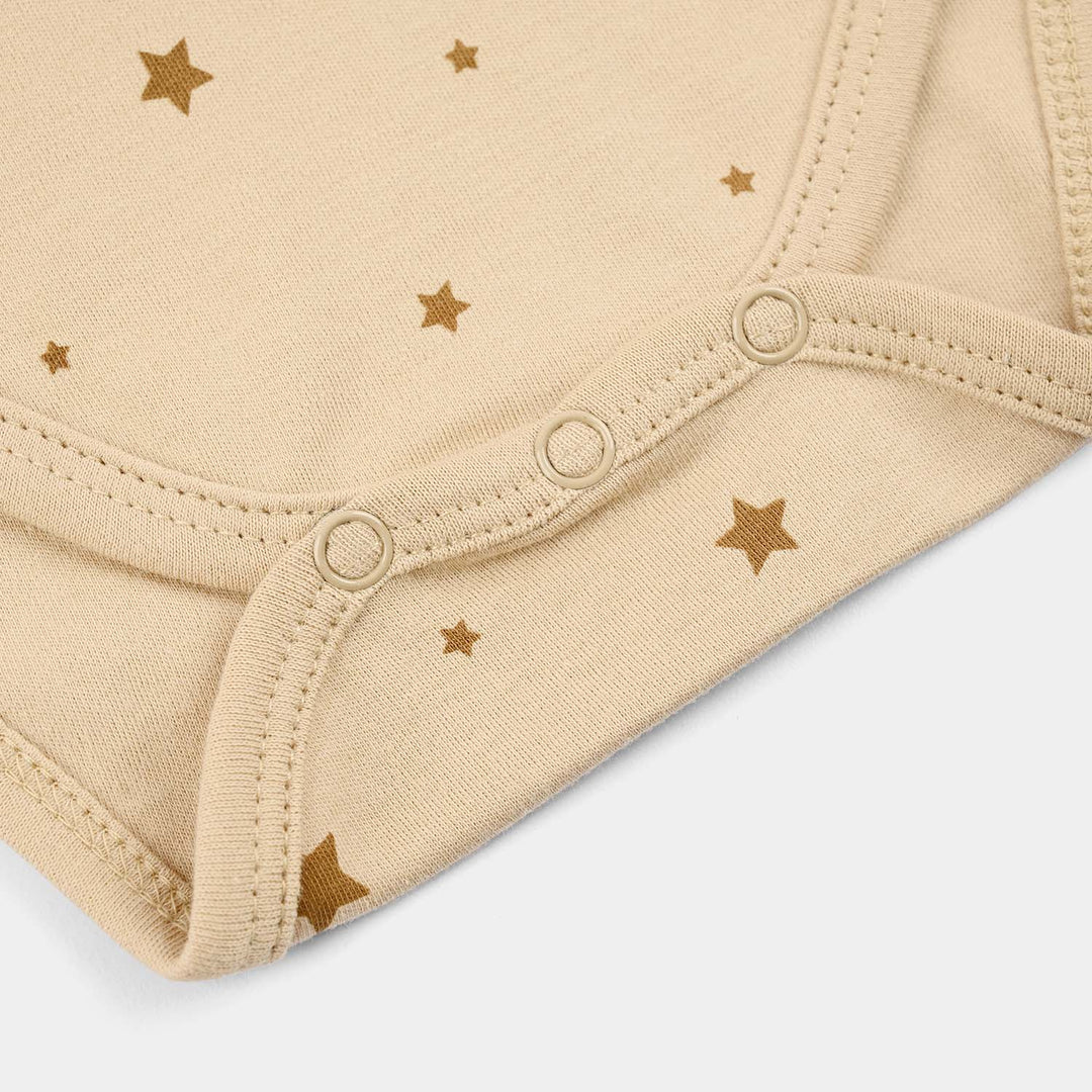 Infant Unisex Cotton Romper (Eid Mubarak) - Brown