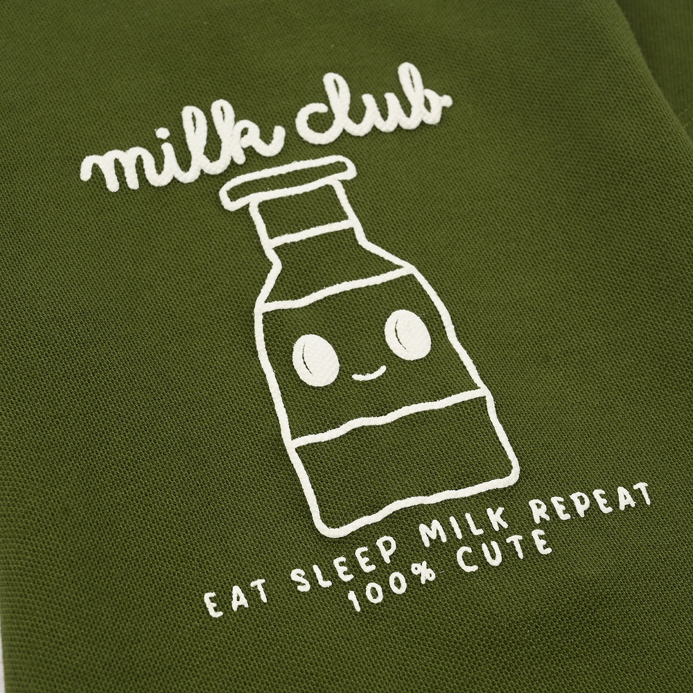 Infant Boys Cotton Romper MILK CLUB - GREEN