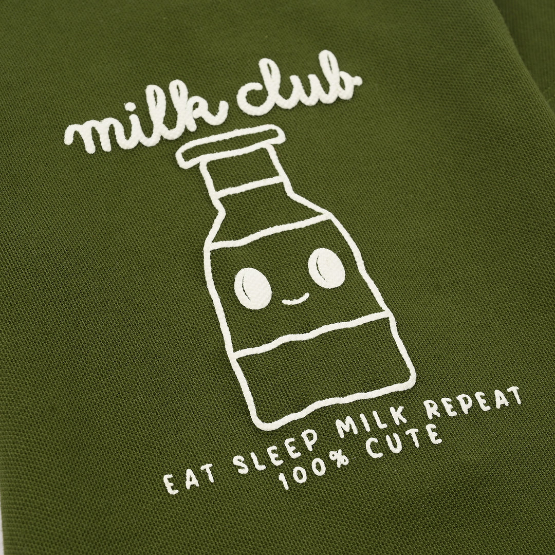 Infant Boys Cotton Romper MILK CLUB - GREEN