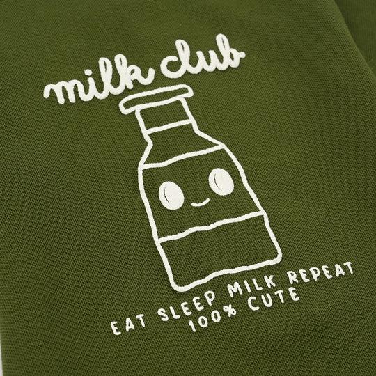 Infant Boys Cotton Romper MILK CLUB - GREEN
