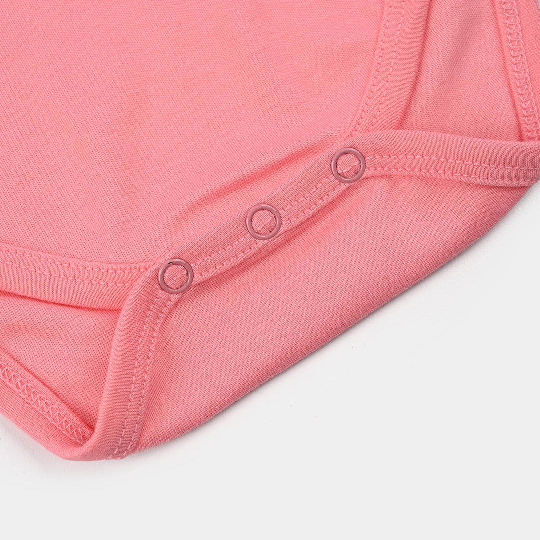 Infant Girls Cotton Romper (Fruits Are Yummy) - Pink