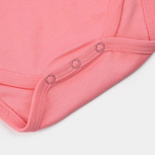 Infant Girls Cotton Romper (Fruits Are Yummy) - Pink