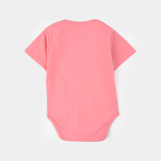 Infant Girls Cotton Romper (Fruits Are Yummy) - Pink