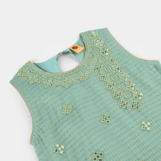 Girls Jacquard 2Pcs Glitter-Mint Green