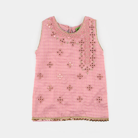 Infant Girls Jacquard 2 Piece Set (Glitter) - Pink
