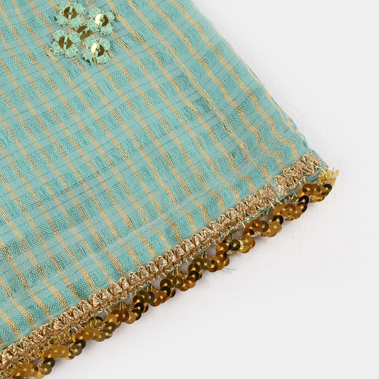 Infant Girls Jacquard 2 Piece Set (Glitter) - Mint Green