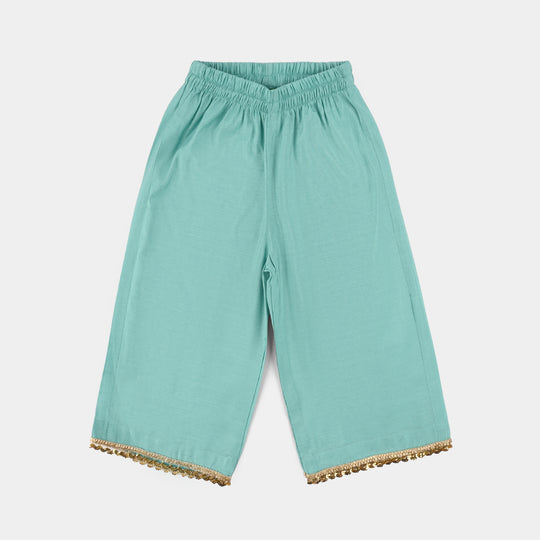 Infant Girls Jacquard 2 Piece Set (Glitter) - Mint Green