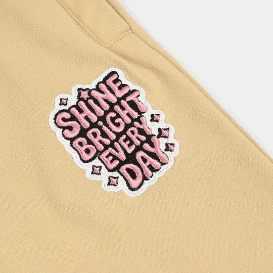Girls Cotton Terry Pyjama Shine Bright-Pebble