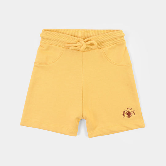 Infant Boys Cotton Terry Short Chase The Sun-Ochre
