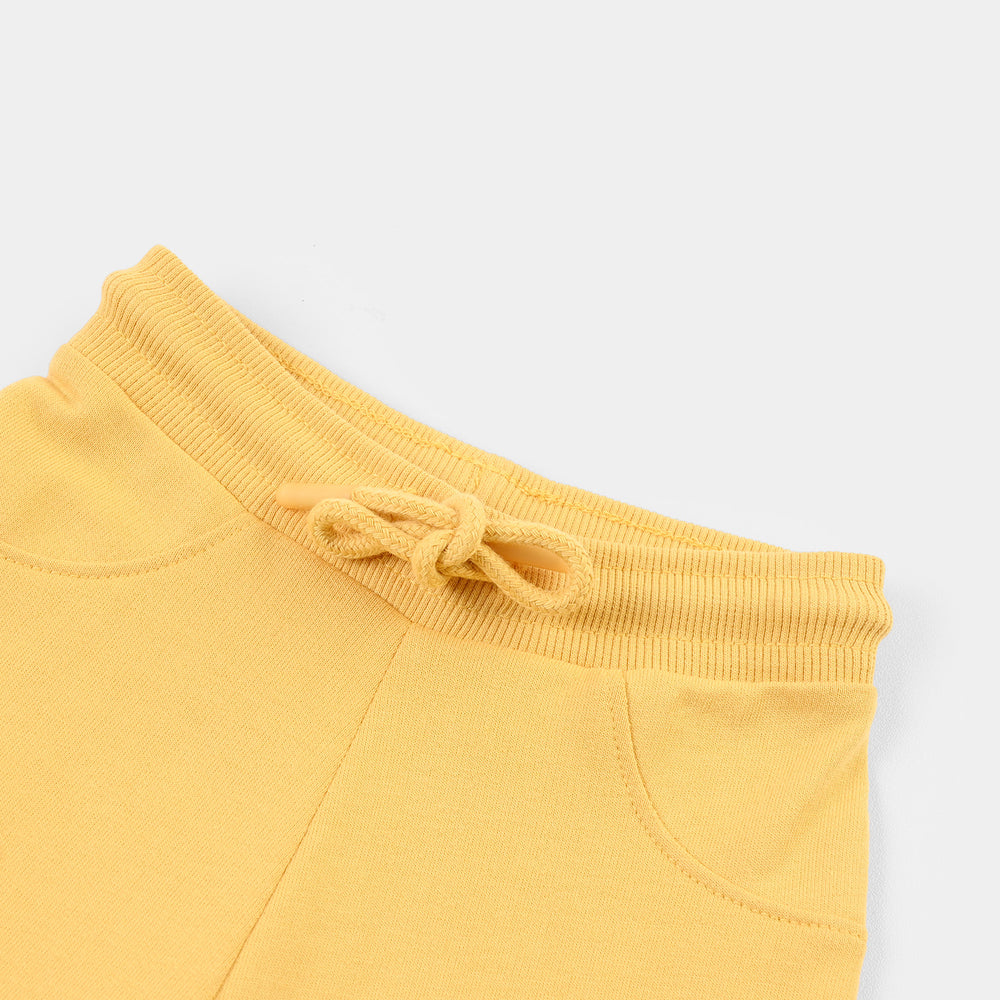 Infant Boys Cotton Terry Short Chase The Sun-Ochre