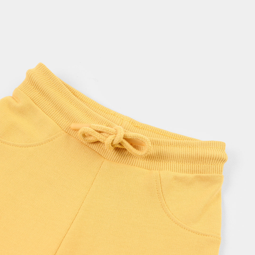 Infant Boys Cotton Terry Short Chase The Sun-Ochre