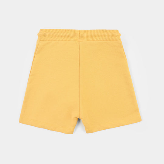 Infant Boys Cotton Terry Short Chase The Sun-Ochre