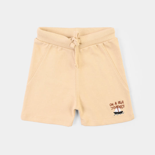 Infant Boys Cotton Terry Short Sea Journey - Yellow