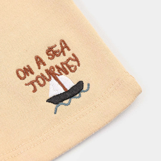 Infant Boys Cotton Terry Short Sea Journey - Yellow
