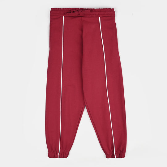 Boys Jersey/Terry Pyjama Red With Piping-Rio.Red