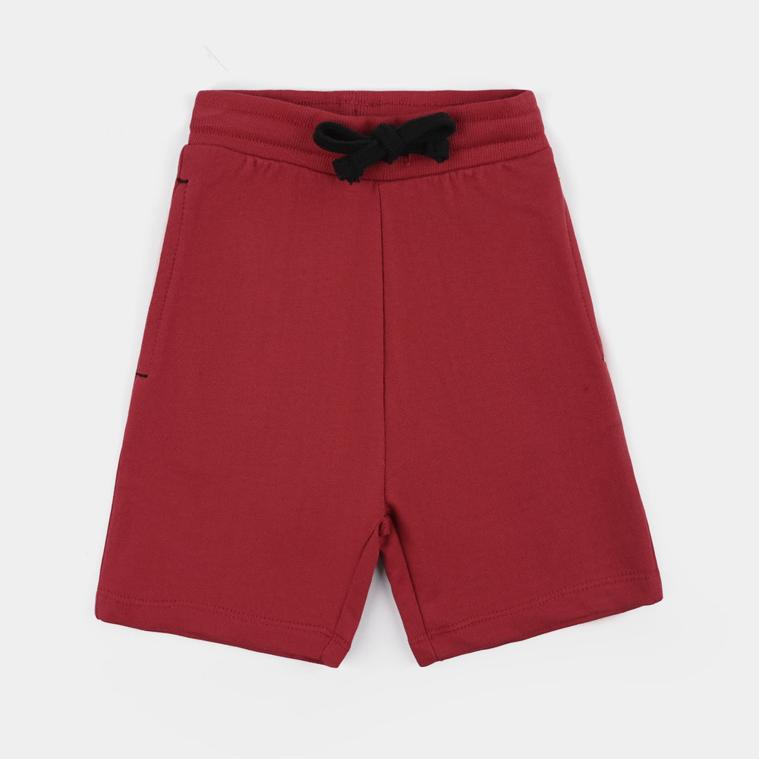 Boys Jersey/Terry Short Basic-Rio.Red