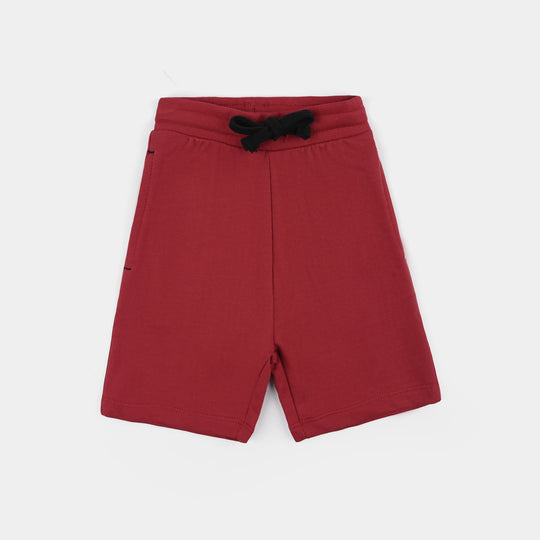 Boys Jersey/Terry Short Basic-Rio.Red