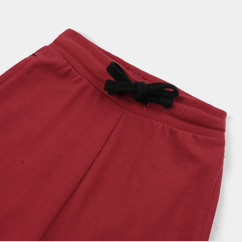 Boys Jersey/Terry Short Basic-Rio.Red
