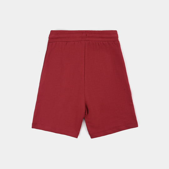 Boys Jersey/Terry Short Basic-Rio.Red