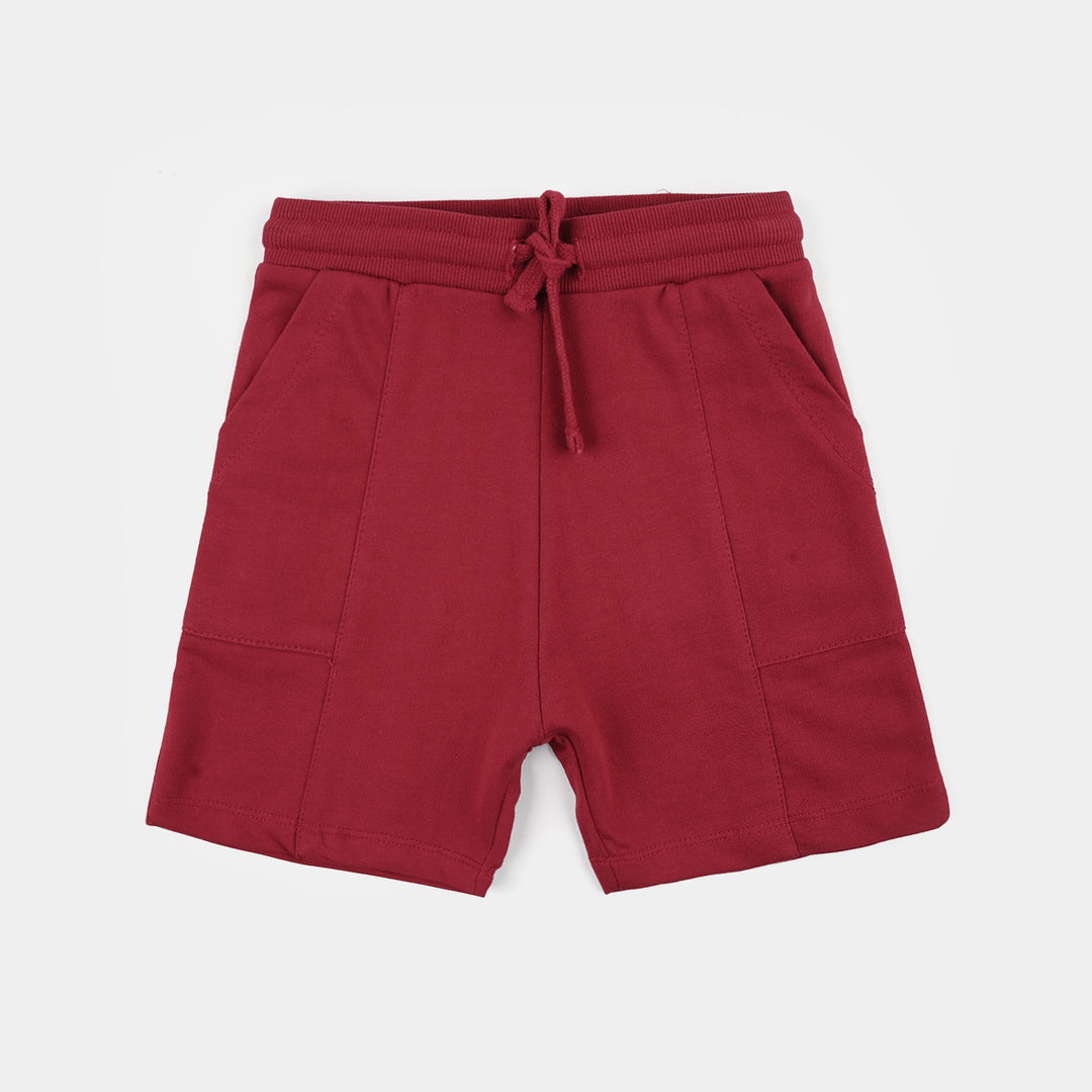 Boys Jersey/Terry Short Cross Pocket-Rio.Red