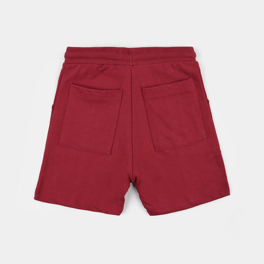 Boys Jersey/Terry Short Cross Pocket-Rio.Red