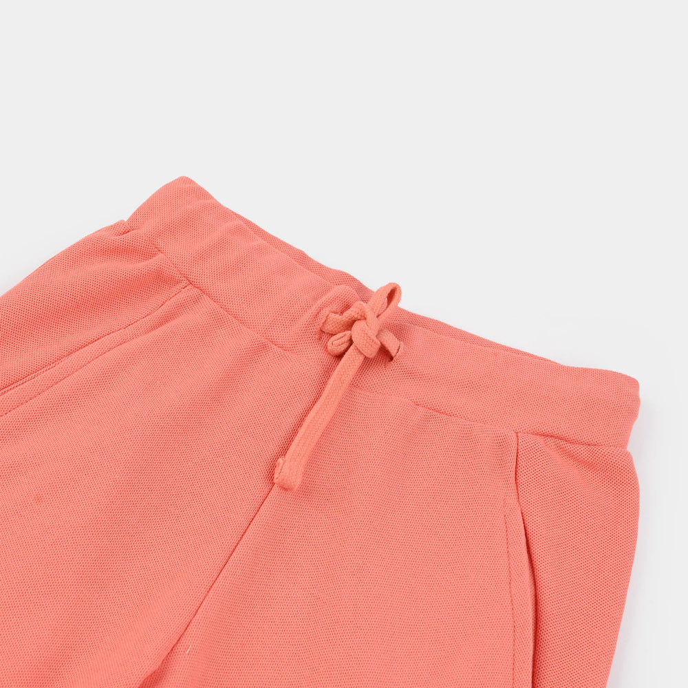 Boys Jumbo Pique Short Surf The Sand - Peach/Rust