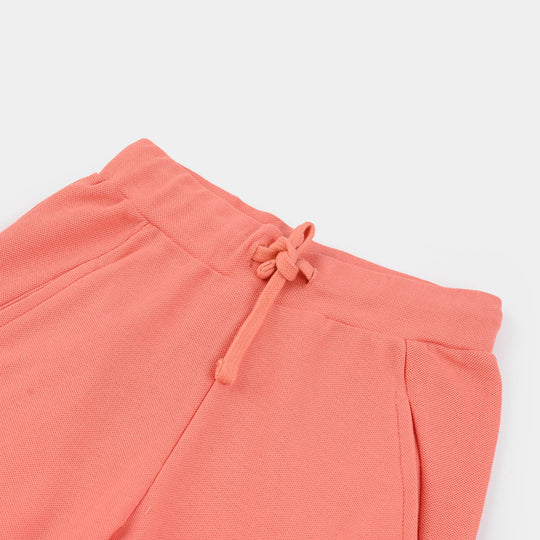 Boys Jumbo Pique Short Surf The Sand - Peach/Rust
