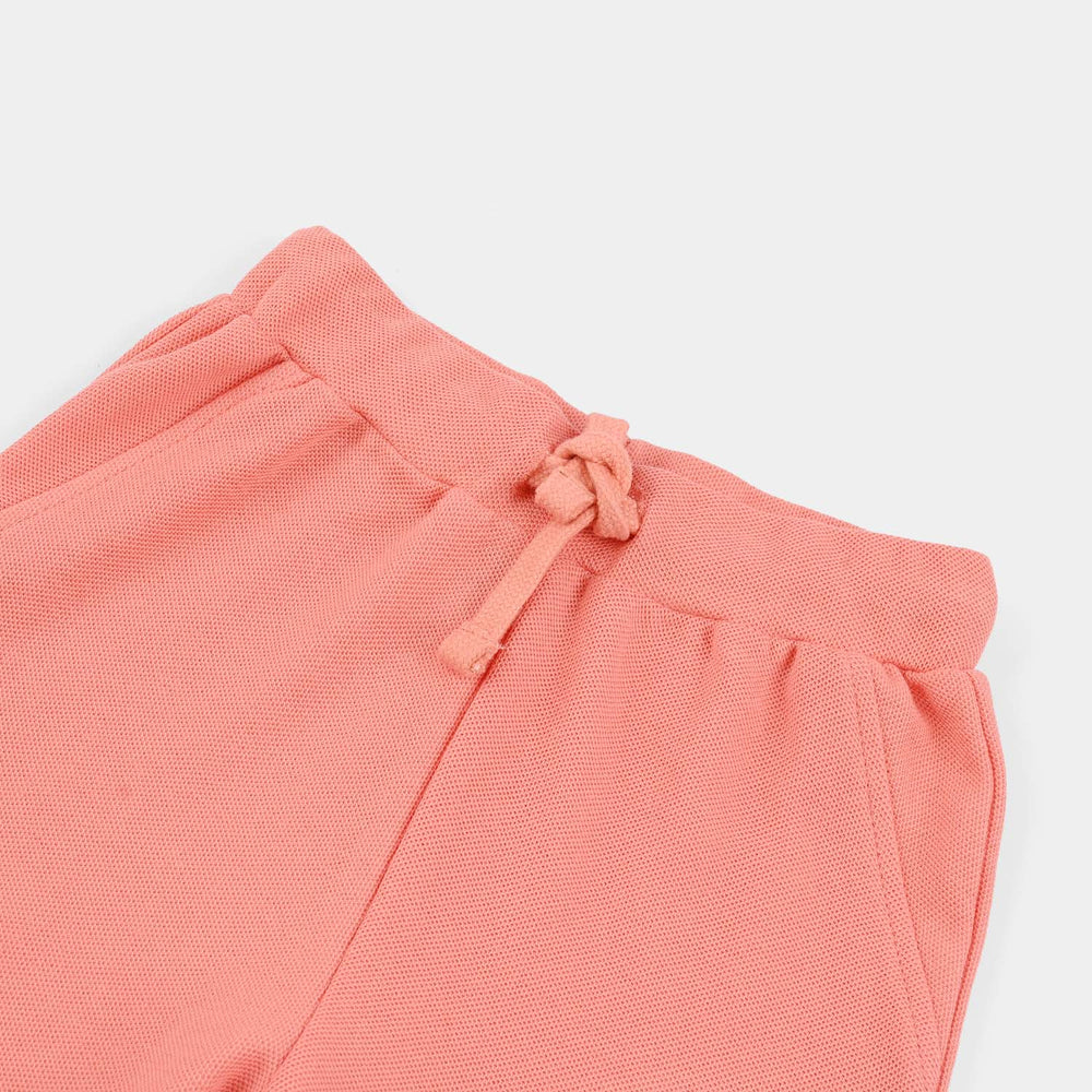 Infant Boys Jumbo Pique Shorts (CAR) - Peach