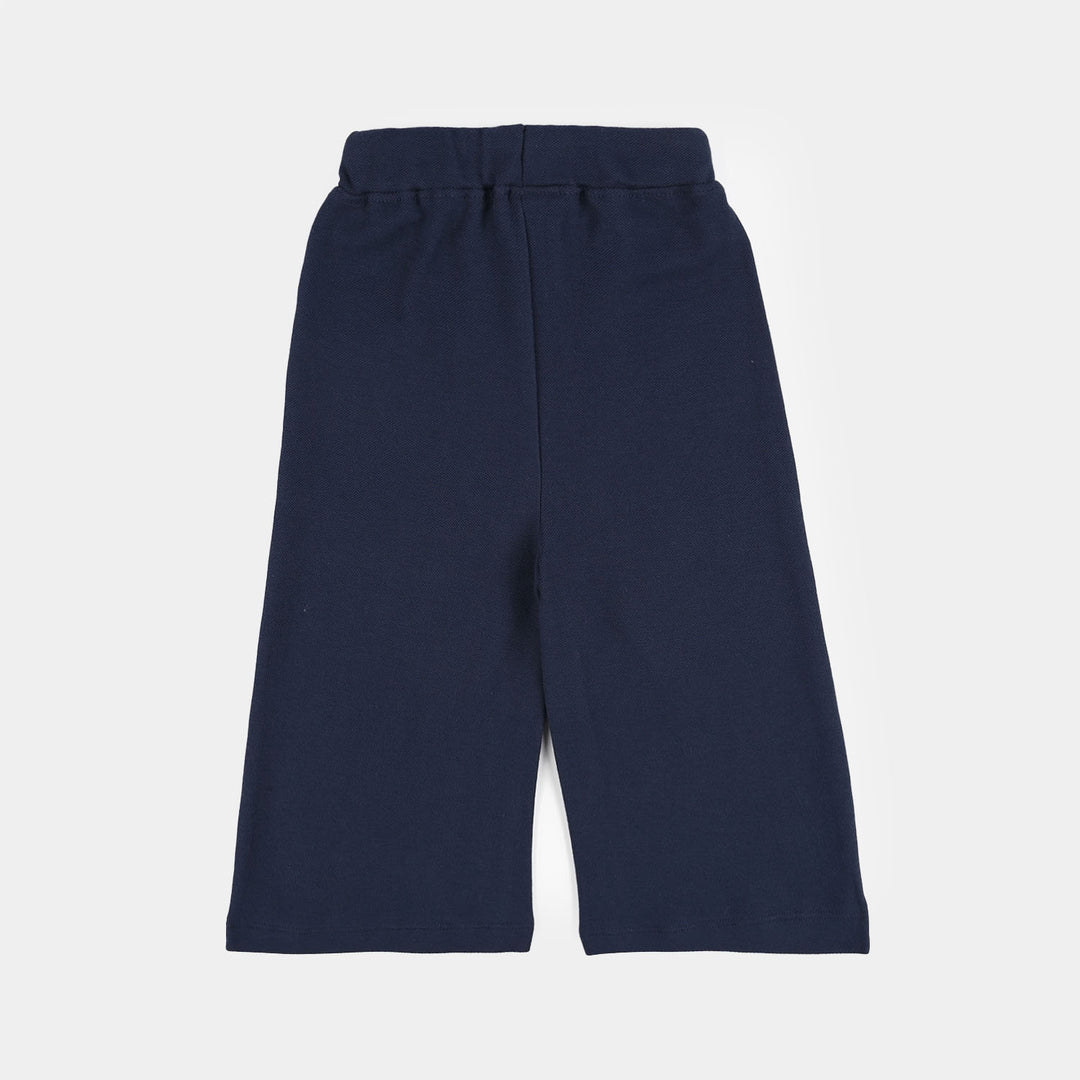 Infant Girls Jumbo Pique Pajama - Navy